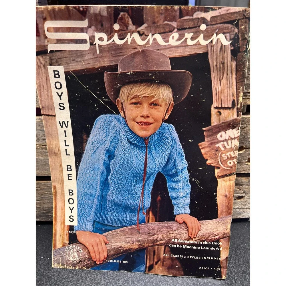 Spinnerin‎ Knitting Book, Boys Will Be Boys Vest Sweaters, Children Patterns
